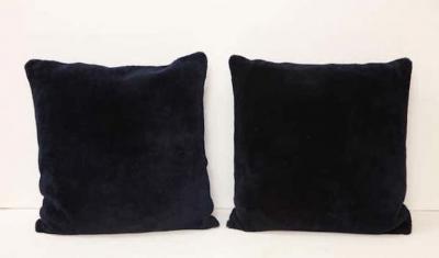  Venfield Double Sided Merino Short Hair Shearling Pillow in Midnight Blue Color