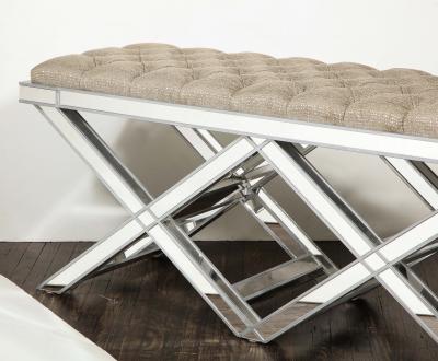  Venfield Double Silver Trim Mirrored X Band Bench