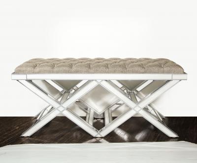  Venfield Double Silver Trim Mirrored X Band Bench