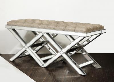  Venfield Double Silver Trim Mirrored X Band Bench