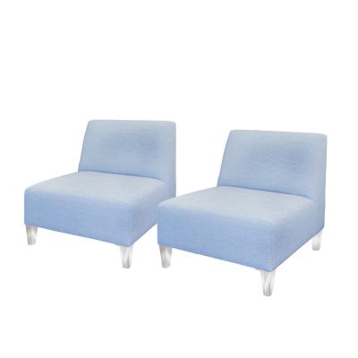  Venfield Elegant Pair of Slipper Chairs with Lucite Legs