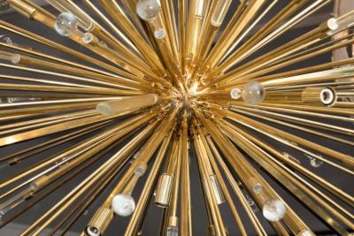 Venfield Giant Glass Teardrop and Rod Sputnik Chandelier