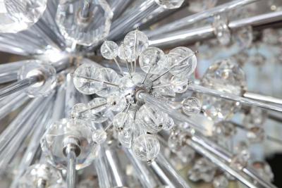  Venfield Glamorous Custom Austrian Crystal and Polished Nickel Spiked Sputnik Chandelier