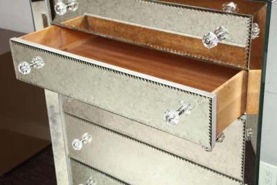  Venfield Glamorous Custom Distressed Mirror Tall Dresser