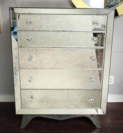  Venfield Glamorous Custom Distressed Mirror Tall Dresser