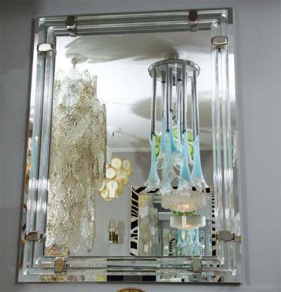  Venfield Glass Rod and Polished Nickel Tubular Mirror
