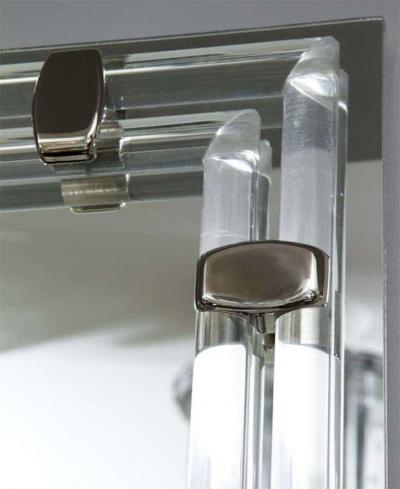  Venfield Glass Rod and Polished Nickel Tubular Mirror