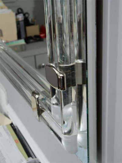  Venfield Glass Rod and Polished Nickel Tubular Mirror