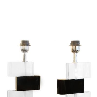  Venfield Hand Crafted Pair of Murano Glass Block Table Lamps 2022