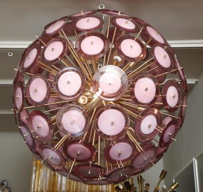  Venfield Large Amethyst Bubble Murano Glass Disc Sputnik Chandelier
