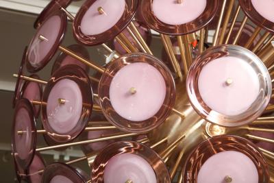  Venfield Large Amethyst Bubble Murano Glass Disc Sputnik Chandelier