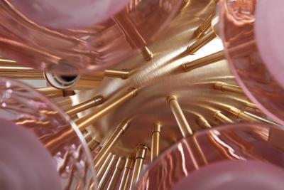  Venfield Large Amethyst Bubble Murano Glass Disc Sputnik Chandelier