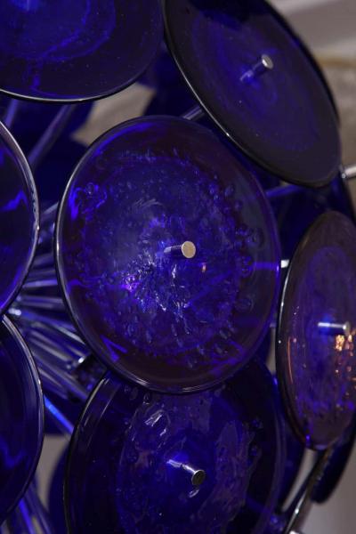  Venfield Large Blue Bubble Murano Glass Disc Sputnik Chandelier