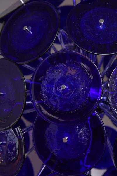  Venfield Large Blue Bubble Murano Glass Disc Sputnik Chandelier