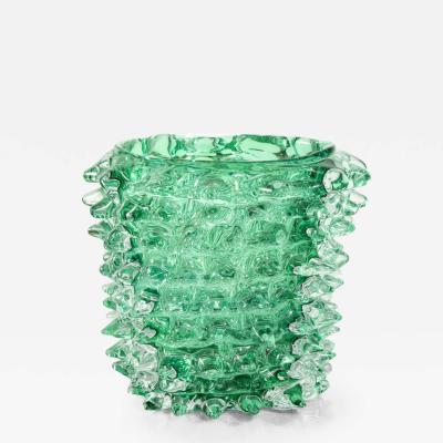  Venfield Large Green Murano Glass Spike Vase