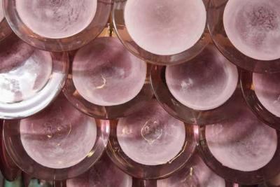  Venfield Large Pagoda Style Amethyst Glass Disc Chandelier