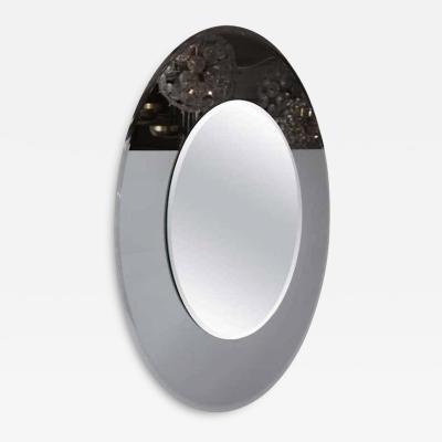  Venfield Large Round Beveled Mirror with Smoke Glass Border