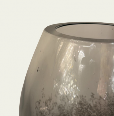Venfield Medium Murano Pulegoso Smoke Glass Vase