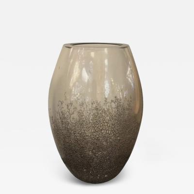  Venfield Medium Murano Pulegoso Smoke Glass Vase