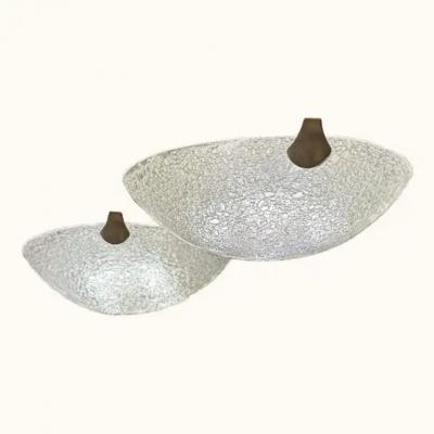  Venfield Minimalist Convex Fritted Glass Flush Mount Ceiling Lights