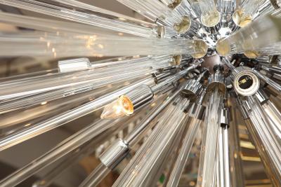  Venfield Monumental Triedri Glass Rod Sputnik Chandelier