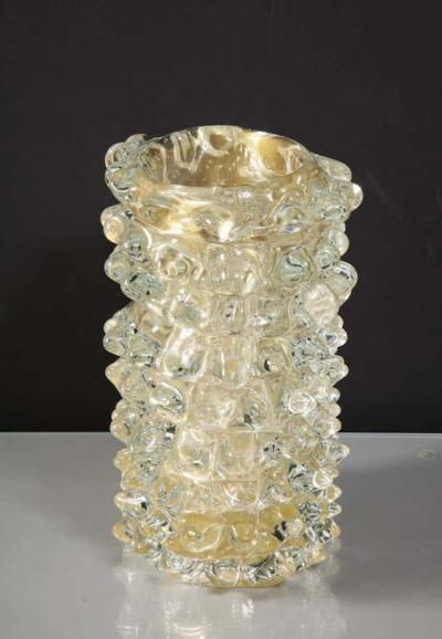  Venfield Murano Gold Glass Rostrate Vase