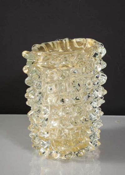  Venfield Murano Gold Glass Rostrate Vase