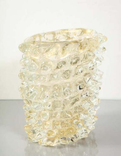  Venfield Murano Gold Glass Rostrate Vase