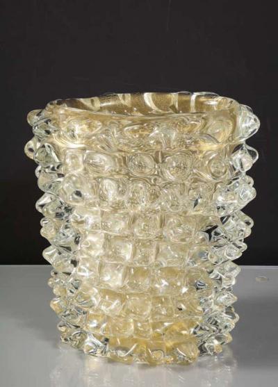  Venfield Murano Gold Glass Rostrate Vase