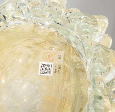  Venfield Murano Gold Glass Rostrate Vase