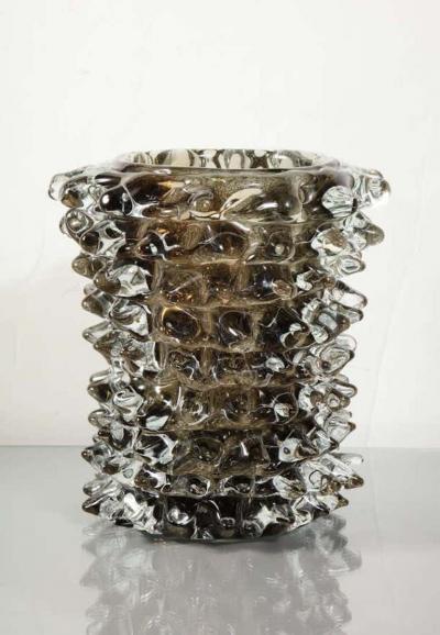  Venfield Murano Gray Glass Rostrate Vase