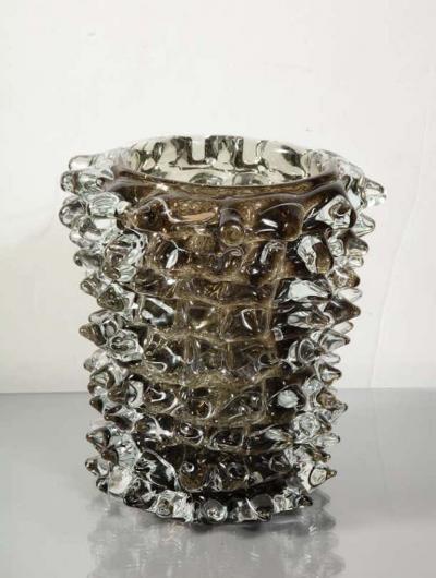  Venfield Murano Gray Glass Rostrate Vase