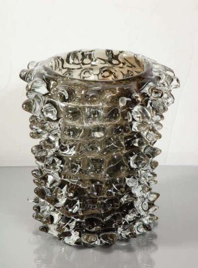  Venfield Murano Gray Glass Rostrate Vase