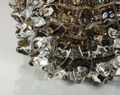  Venfield Murano Gray Glass Rostrate Vase