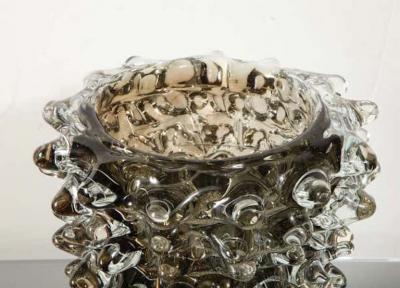 Venfield Murano Gray Glass Rostrate Vase