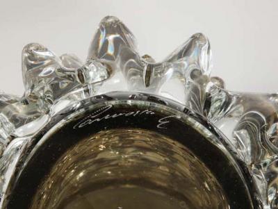  Venfield Murano Gray Glass Rostrate Vase