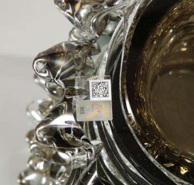  Venfield Murano Gray Glass Rostrate Vase