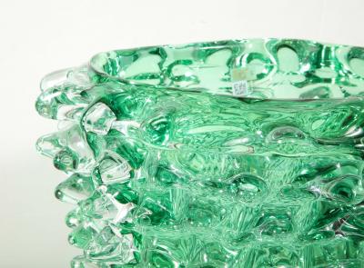  Venfield Murano Green Glass Rostrate Vase