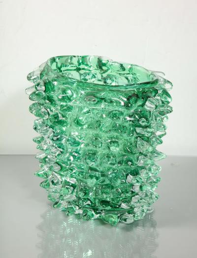 Venfield Murano Green Glass Rostrate Vase