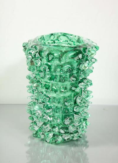  Venfield Murano Green Glass Rostrate Vase