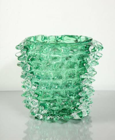  Venfield Murano Green Glass Rostrate Vase