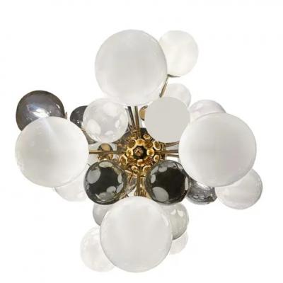  Venfield Opaline Murano Glass Globe Cluster Chandelier