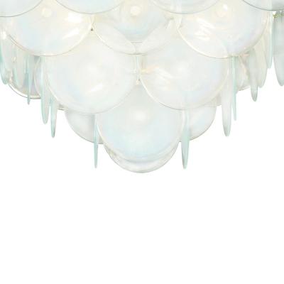  Venfield Pagoda Style Opaline Glass Disc Chandelier 2022