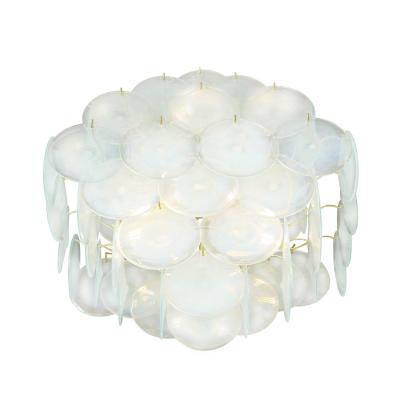  Venfield Pagoda Style Opaline Glass Disc Chandelier 2022