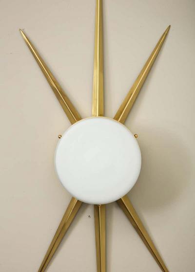  Venfield Pair of Custom Italian Opaline Star Sconces