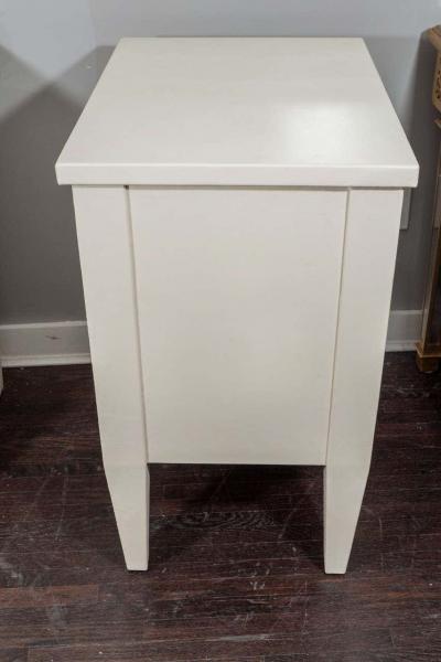  Venfield Pair of Custom Leather Wrapped Nightstands