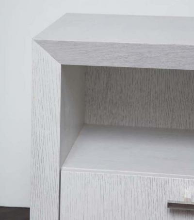  Venfield Pair of Custom Painted Cerused Wood Nightstands