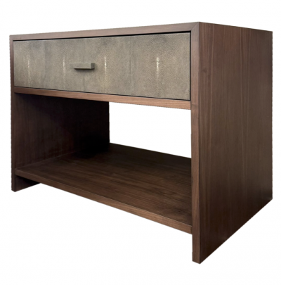  Venfield Pair of Custom Shagreen Nightstands