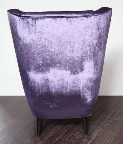  Venfield Pair of Custom Wing Chairs in the Style of Gio Ponti