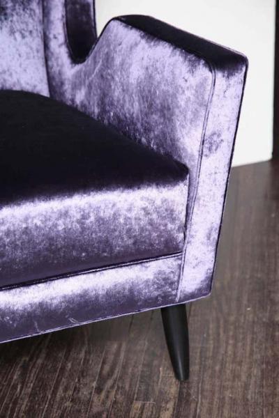  Venfield Pair of Custom Wing Chairs in the Style of Gio Ponti